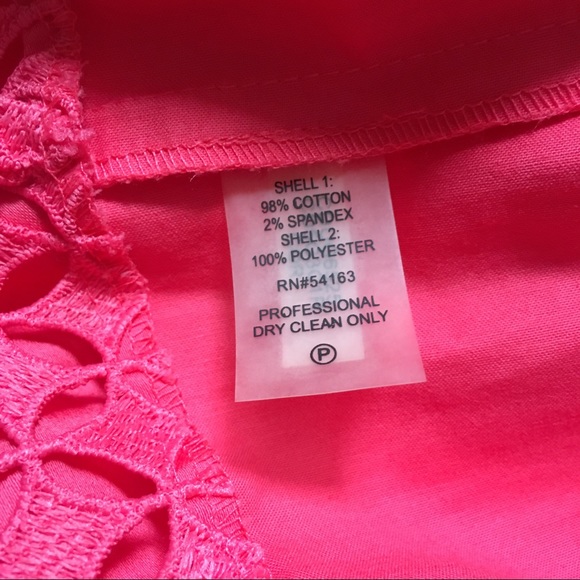 CK Pleated Crochet Coral Dress - Sz 2 - Picture 4 of 6